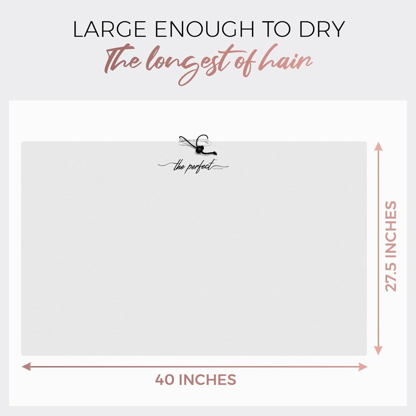 THE PERFECT HAIRCARE Microfiber Hair Towel Wrap for Women - Absorbent Quick Drying Turban for Wet, Curly, and Long Hair for Women, Girls, and Kids - Anti Frizz White