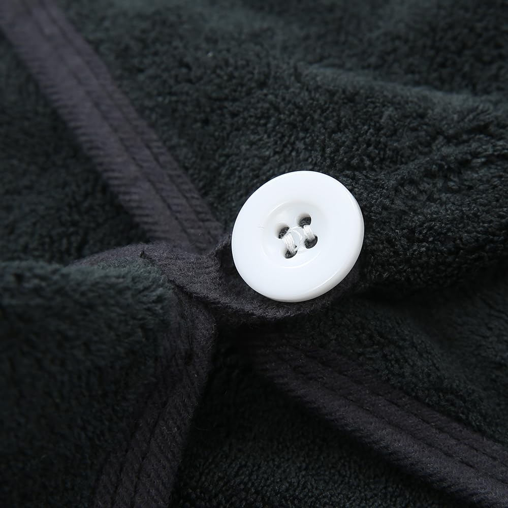 2 Pack Microfiber Hair Towel Wrap,Hair Drying Towel with Button,Absorbent and Anti-frizz Head Towel to Dry Curly or Straight Hair Quickly (Black)