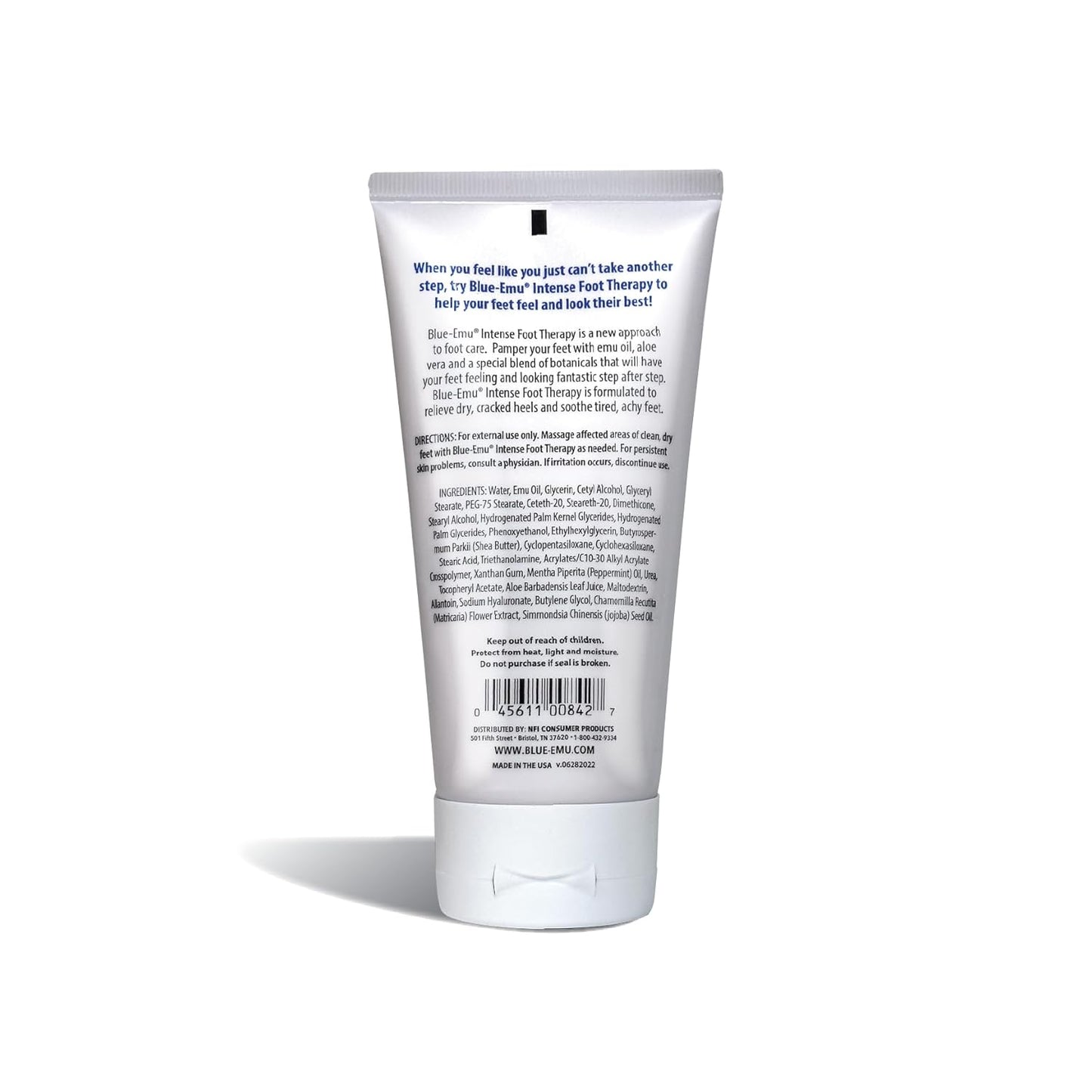 BLUE-EMU Intense Foot Therapy Cream for Dry Skin and Tired Feet - 5oz