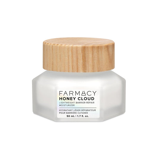 Farmacy Honey Cloud Lightweight Face Moisturizer - Silky & Hydrating Face Lotion Infused with Hyaluronic Acid, Peptides & Chamomile - Soothing Daily Facial Moisturizer for Sensitive Skin (50ml)