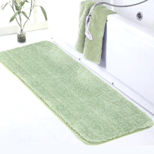 Walensee Large Bathroom Rug (24 x 60, Pale Green) Extra Soft and Absorbent Shaggy Bath Mat Machine Washable Microfiber Non Slip Luxury Floor Mat