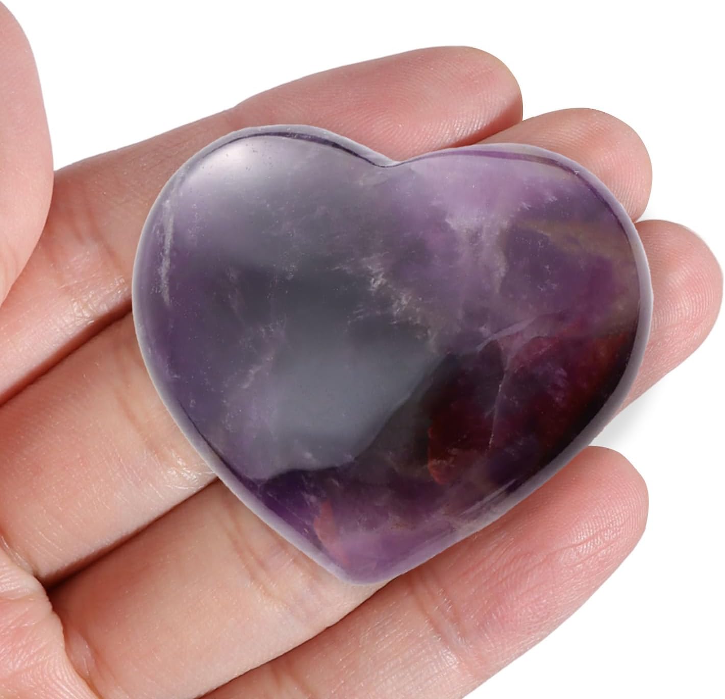 Artistone 2 Inch Amethyst Crystal Heart Healing Crystals Heart Stones Polished Pocket Love Gemstones Chakra Reiki Energy Balancing Meditation Massag Gift