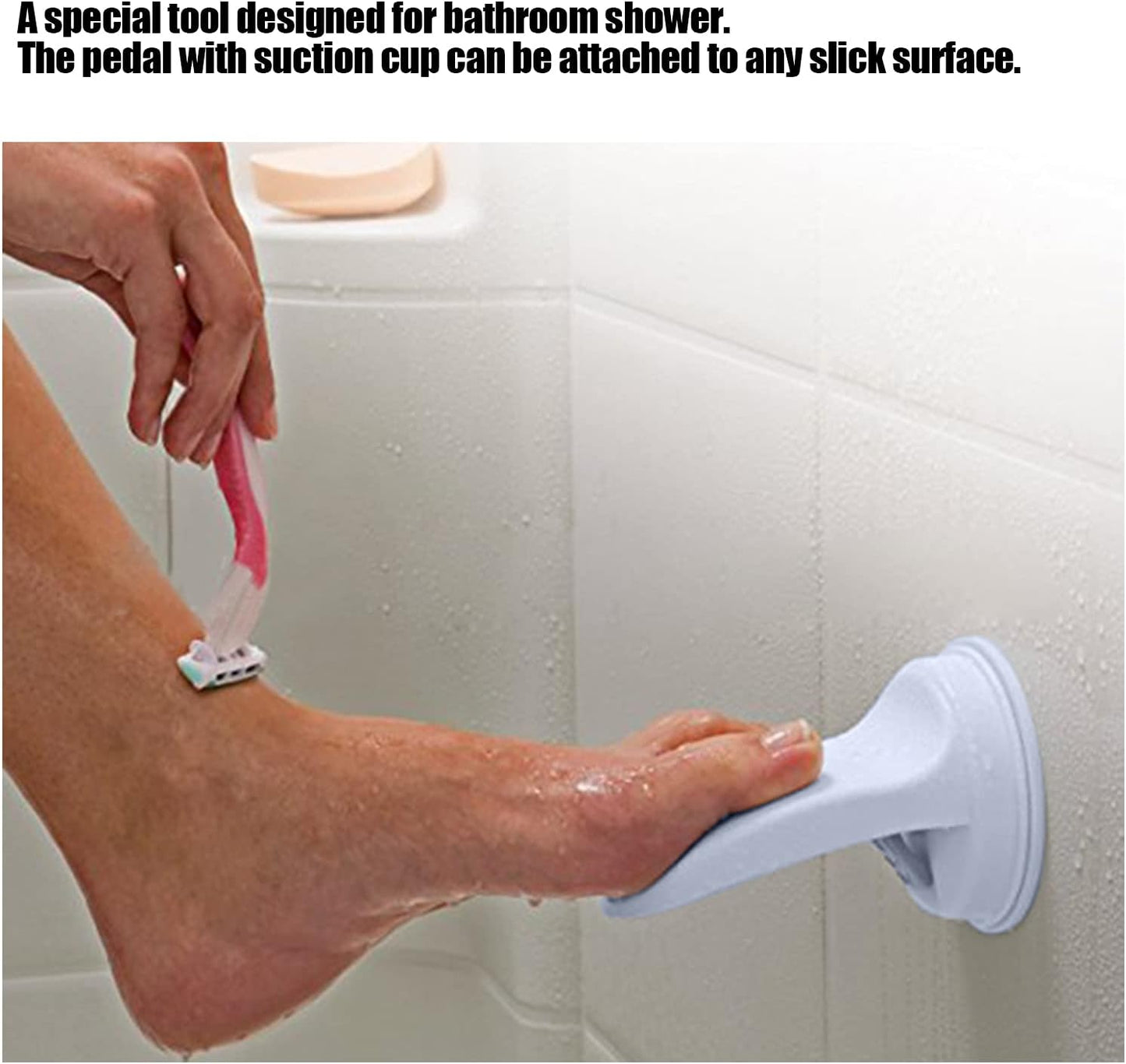 Professional Shower Foot Rest, Shower Foot Rest for Shaving Legs,Elderly Bathroom Foot Pedal,Professional Shower Foot Rest Elderly Bathroom Foot Pedal Step with Suction Cup