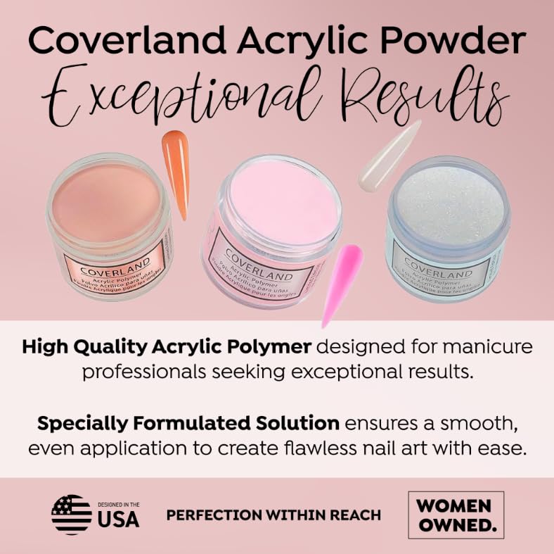 Tones Coverland Acrylic Powder | Sunflower | 1.5 Oz | Limited Edition for Nail Design | Sculpting | Masking Bed Imperfections | Professional Supplies