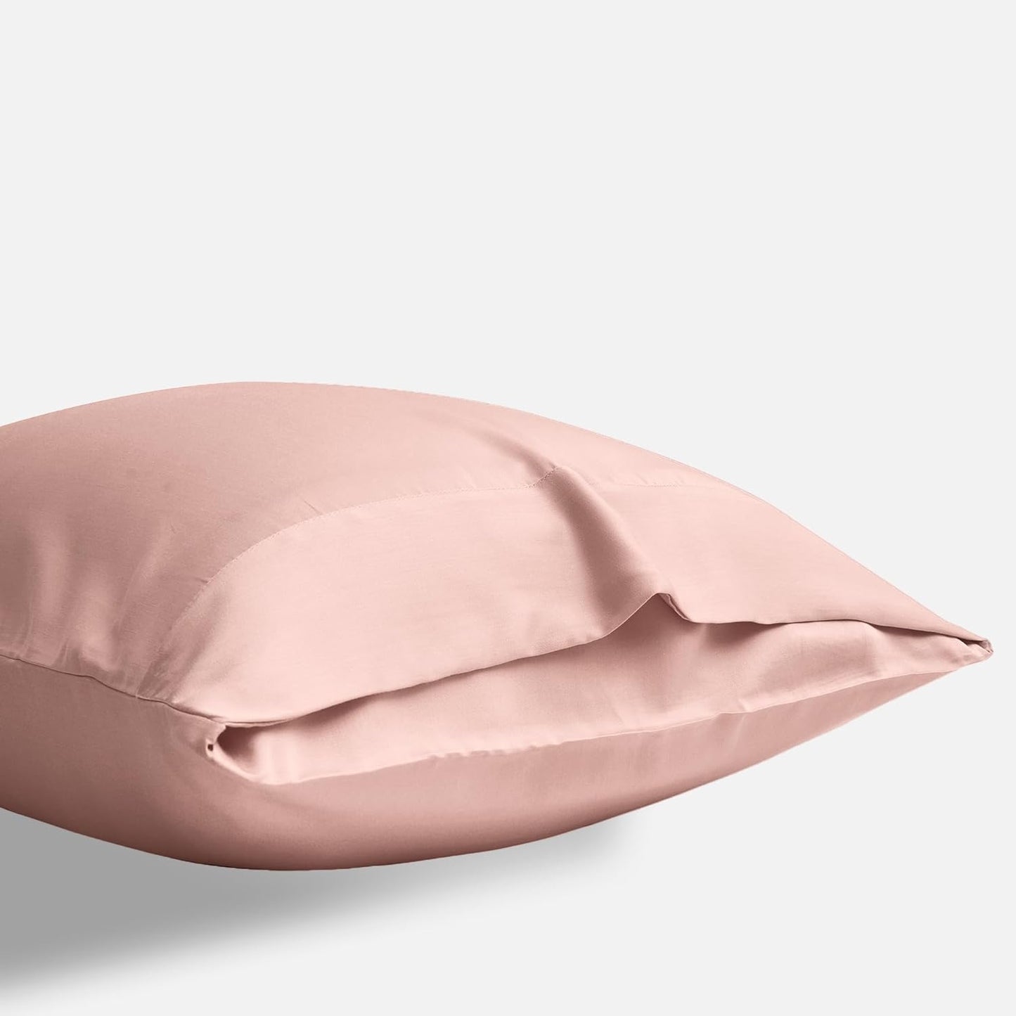 DOZ Pillowcase Set, 100% Viscose derived from Bamboo, Organically Grown, Buttery Soft, Silky, Breathable, Cooling, Oeko-TEX, High GSM, 2-Pack, Envelope Closure (Queen, Blush)