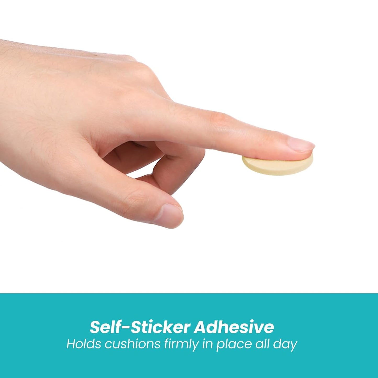 Callus Cushions for Bottom of Foot - Round Foam Padding with Water-Resistant Self-Stick Adhesive - Corn Cushions for Toes and Feet, Reduce Pain, Pressure and Friction from Shoes (Beige, 64 Count)