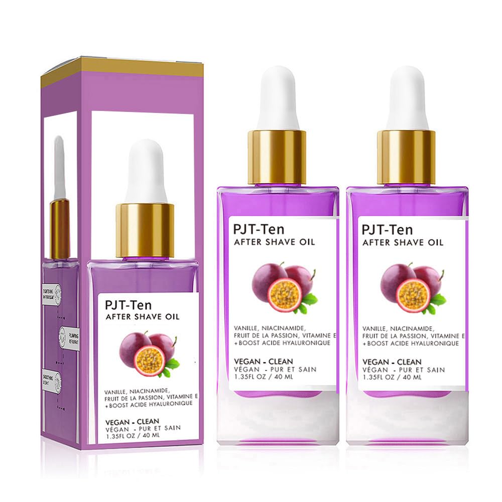 Strawberry Vanilla After Shave Oil, After Serve Oil for Smooth Skin, Moisturizing, Prevent Ingrown Hairs & Dryness, Reduce Ingrown Hairs & Dryness (2-PCS Passion Fruit, One Size)