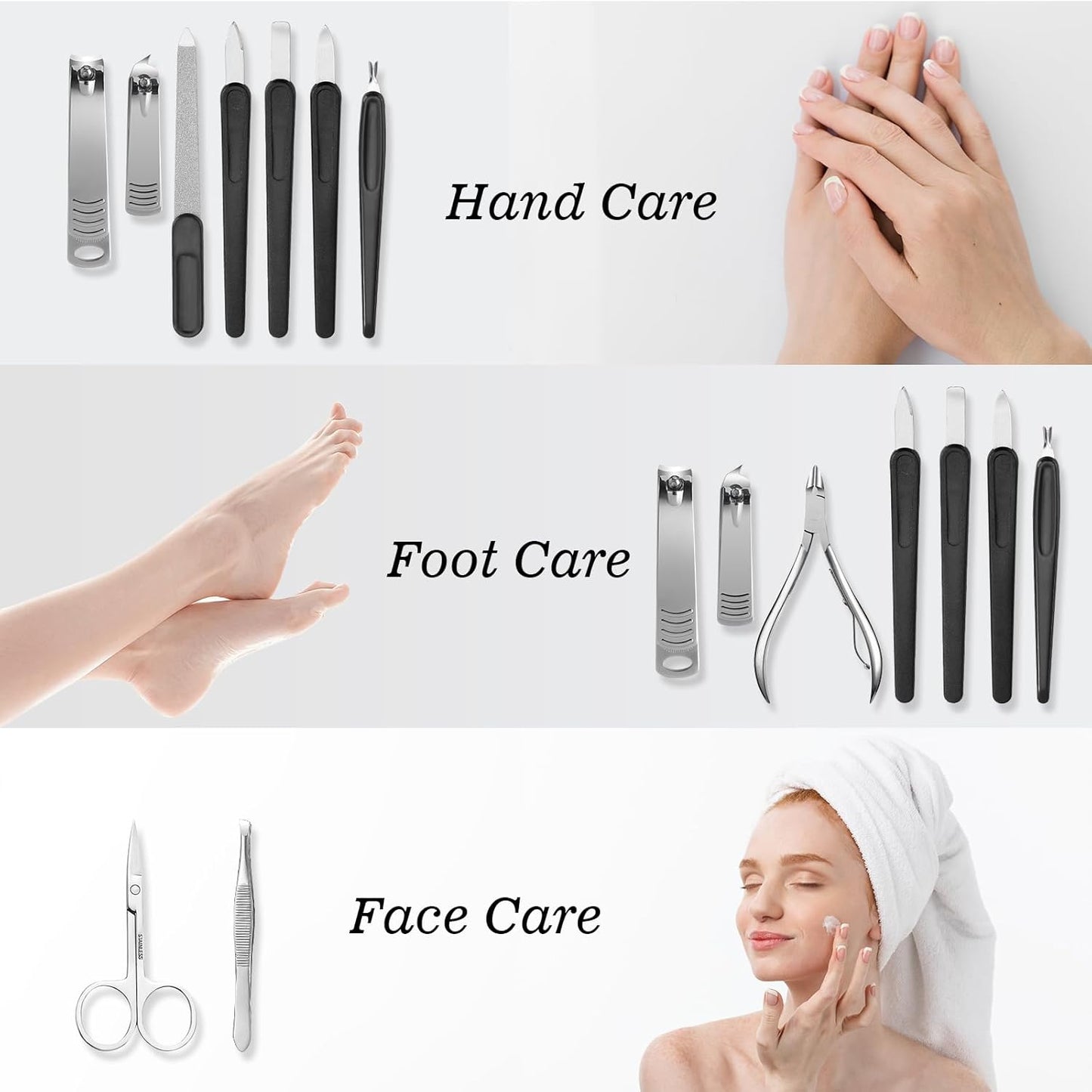 Manicure Pedicure Set, Nail Clipper Set 10-Piece Set Professional Manicure Kit Nail Kit with Portable Travel Case Gift for Men Boyfriend Parent(Light Green)