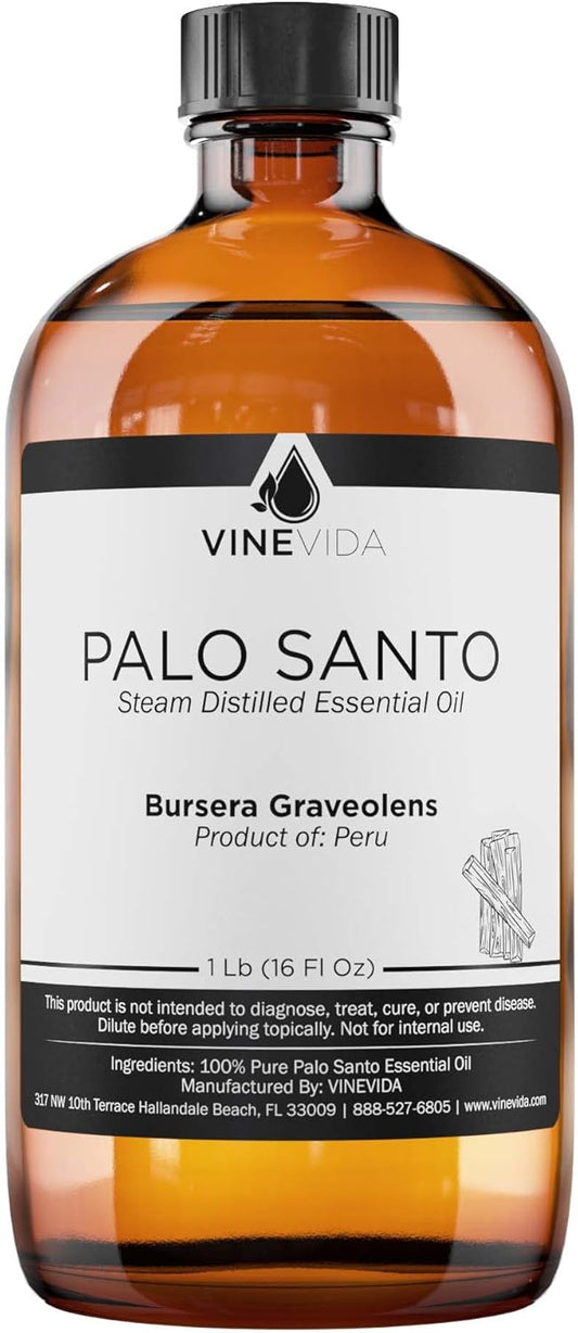 VINEVIDA Palo Santo Essential Oil 16 oz - Pure, Undiluted