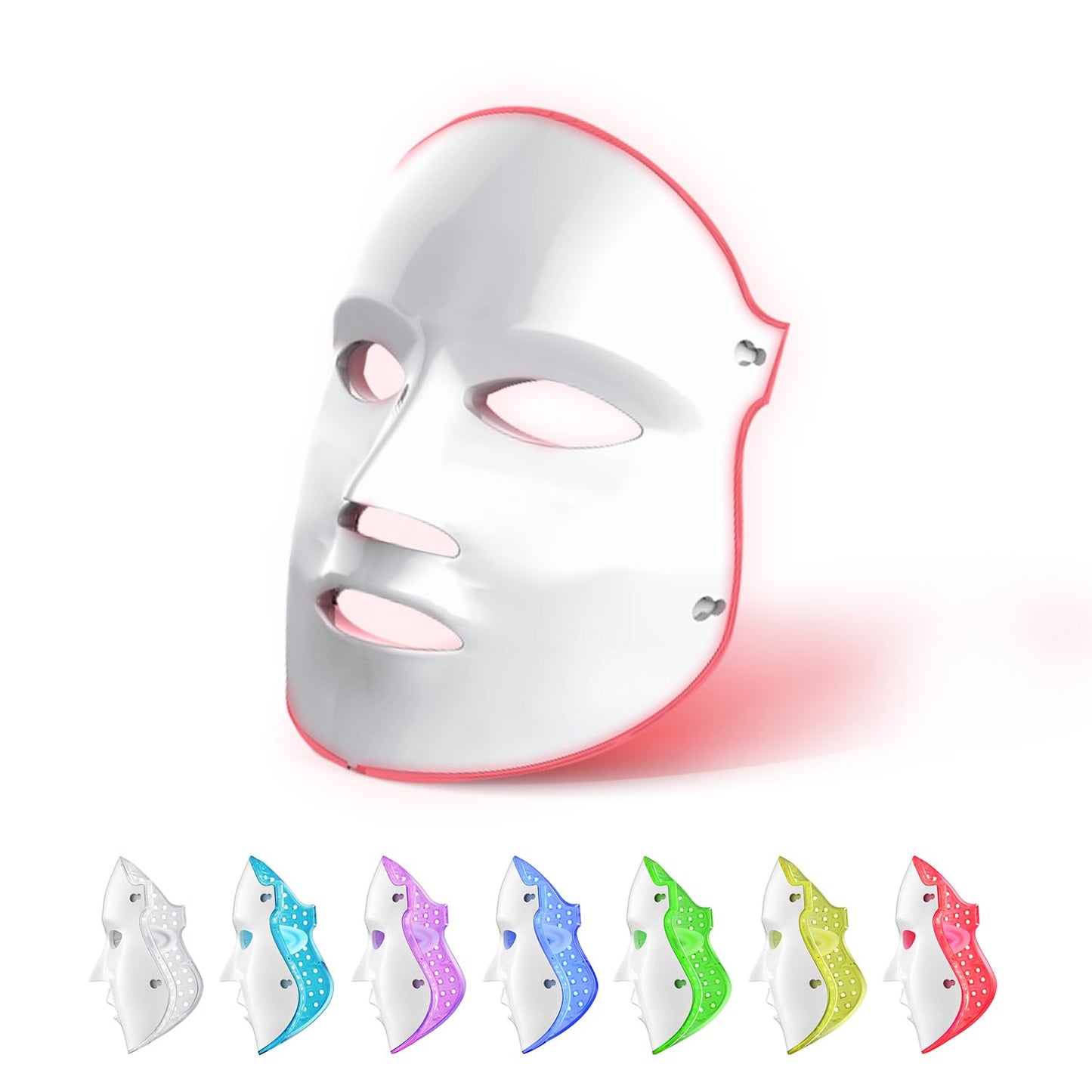 Aphrona FDA cleared LED Facial Skin Care Mask -Blue & Red Light Treatment Photon Mask (Pearl)