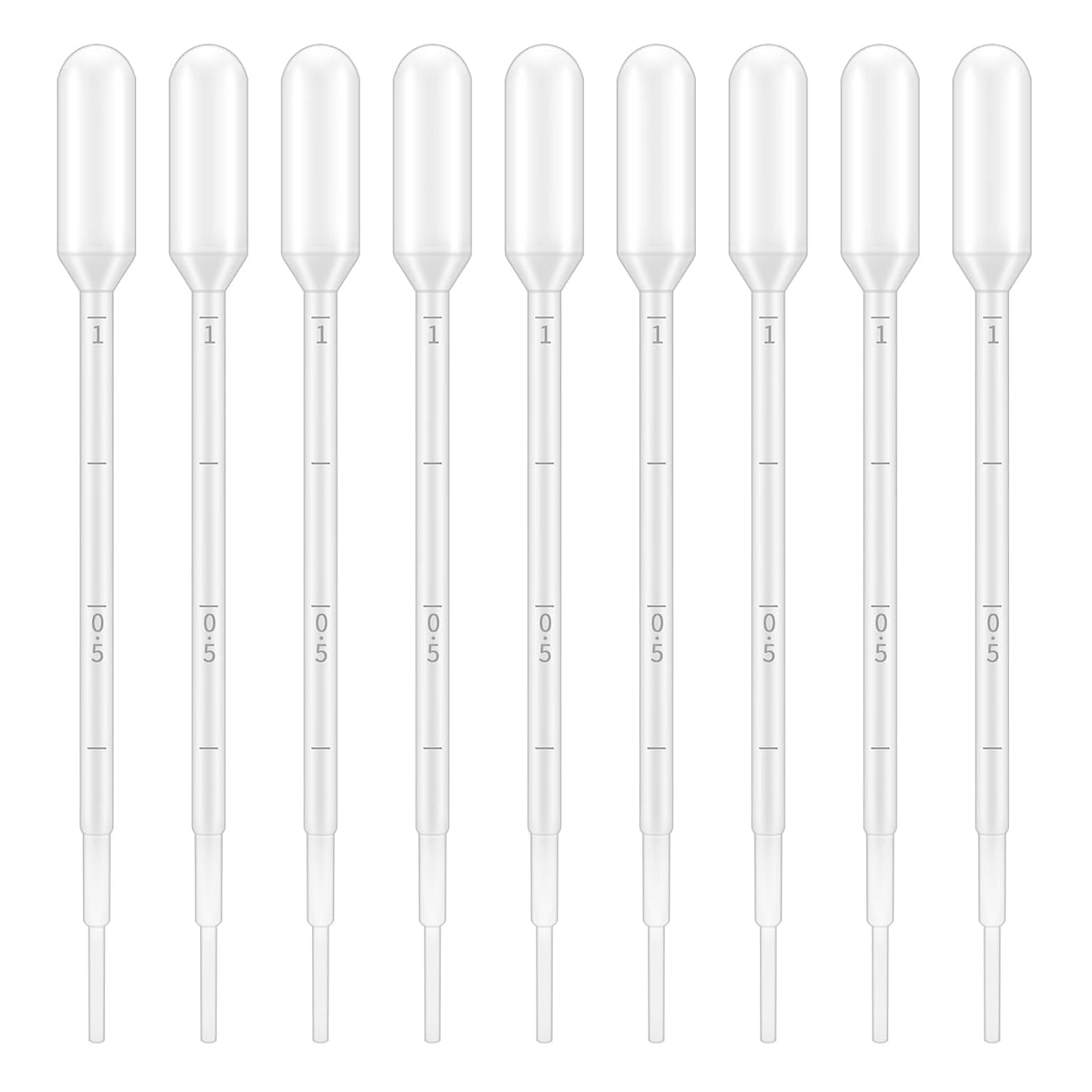 G2PLUS Plastic Dropper – 25pcs Disposable Transfer Pipettes, 1ml Graduated Dropper for Essential Oils, Lab Use, DIY Crafts