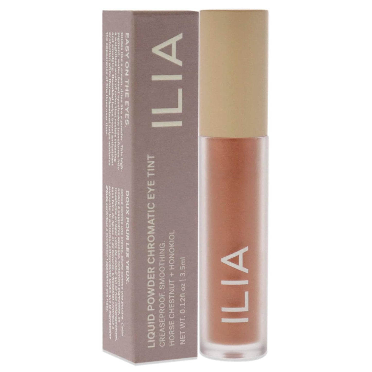 ILIA - Chromatic Liquid Powder Eye Tint | Cream-to-Powder Eyeshadow, Smudge-Resistant, Quick-Dry, Weightless, Water-Based | Non-Toxic, Vegan, Cruelty-Free, Clean Makeup (Mythic, 0.12 fl oz | 3.5 ml)
