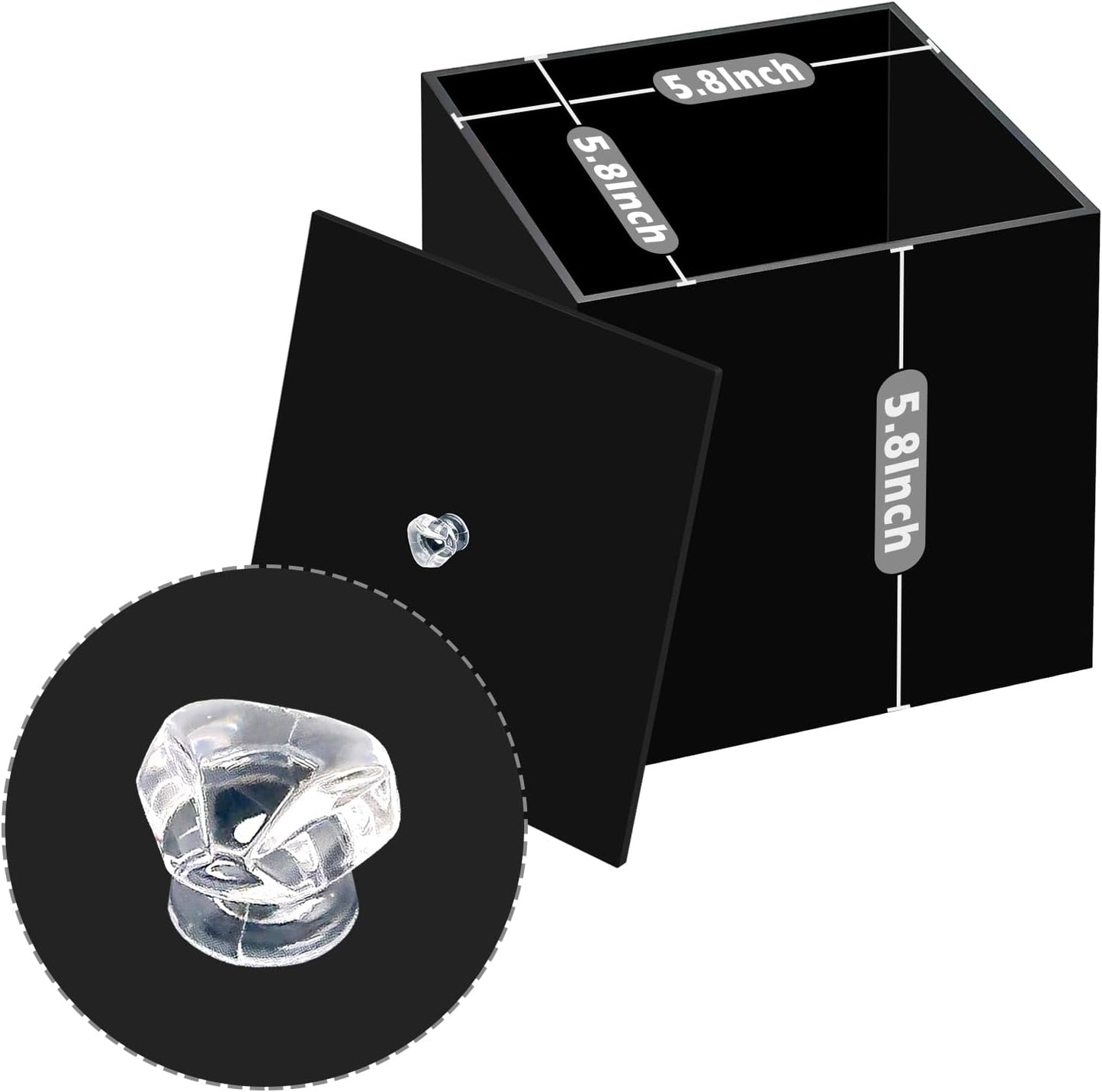 Disposable Face Towel Holder, Facial Towelettes Container Box, Acrylic Box for Facial Towels, Black