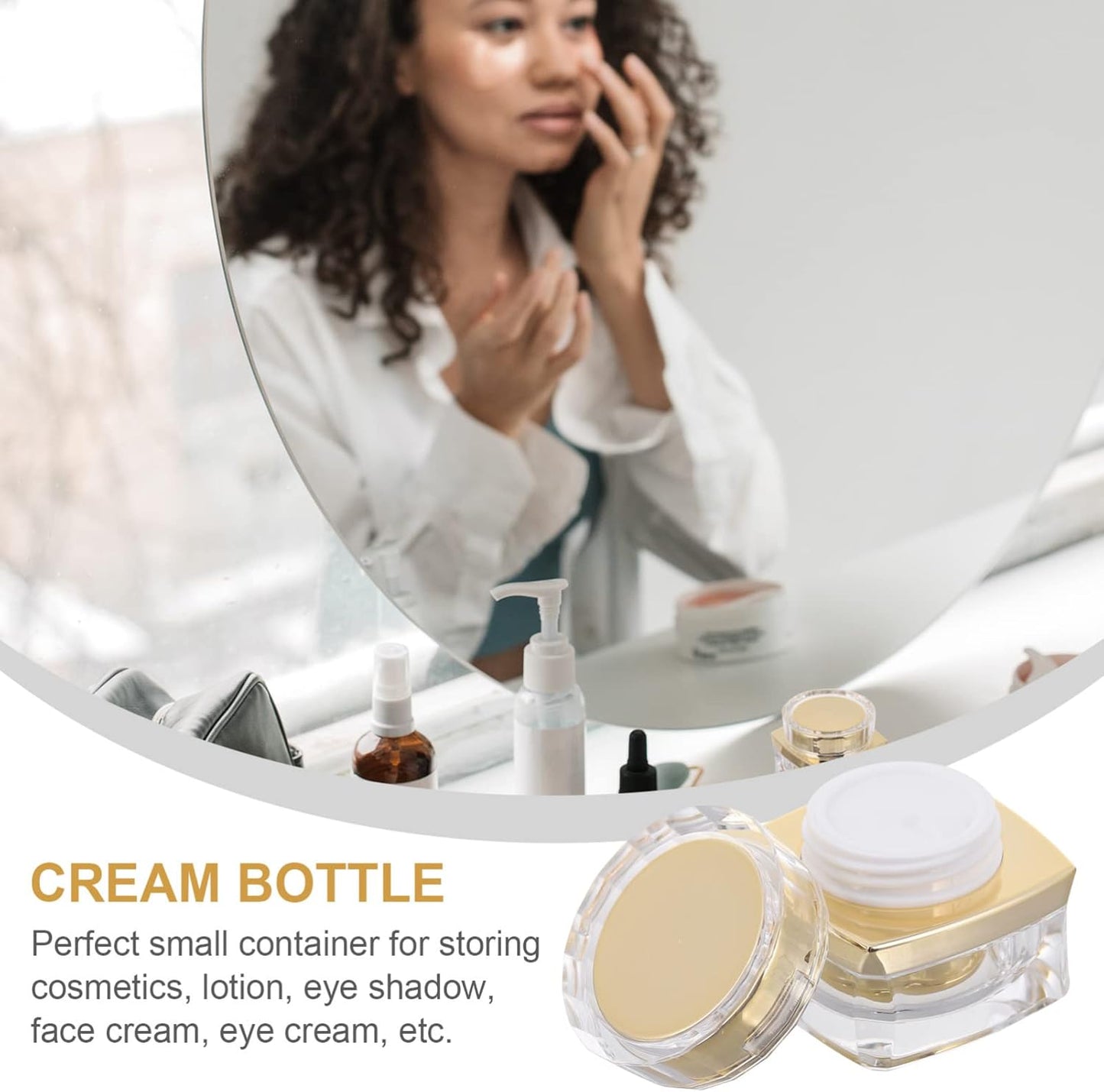 Beaupretty 1pc Cream Dispenser Bottle Leak Skincare Container for Travel for Lotions Balms and Powders Compact and Stackable Design