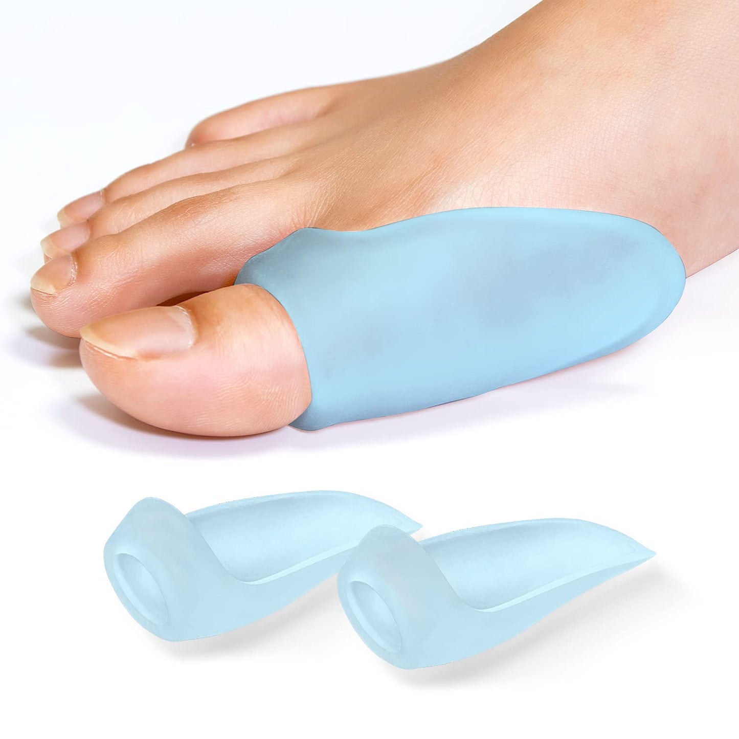 Gel Bunion Protector Shield, 12 Pack of Bunion Pads and Cushions, Bunion Guard for Big Toe, Relieve Foot Pain from Friction, Rubbing and Pressure (FSA or HSA Eligible) - Blue