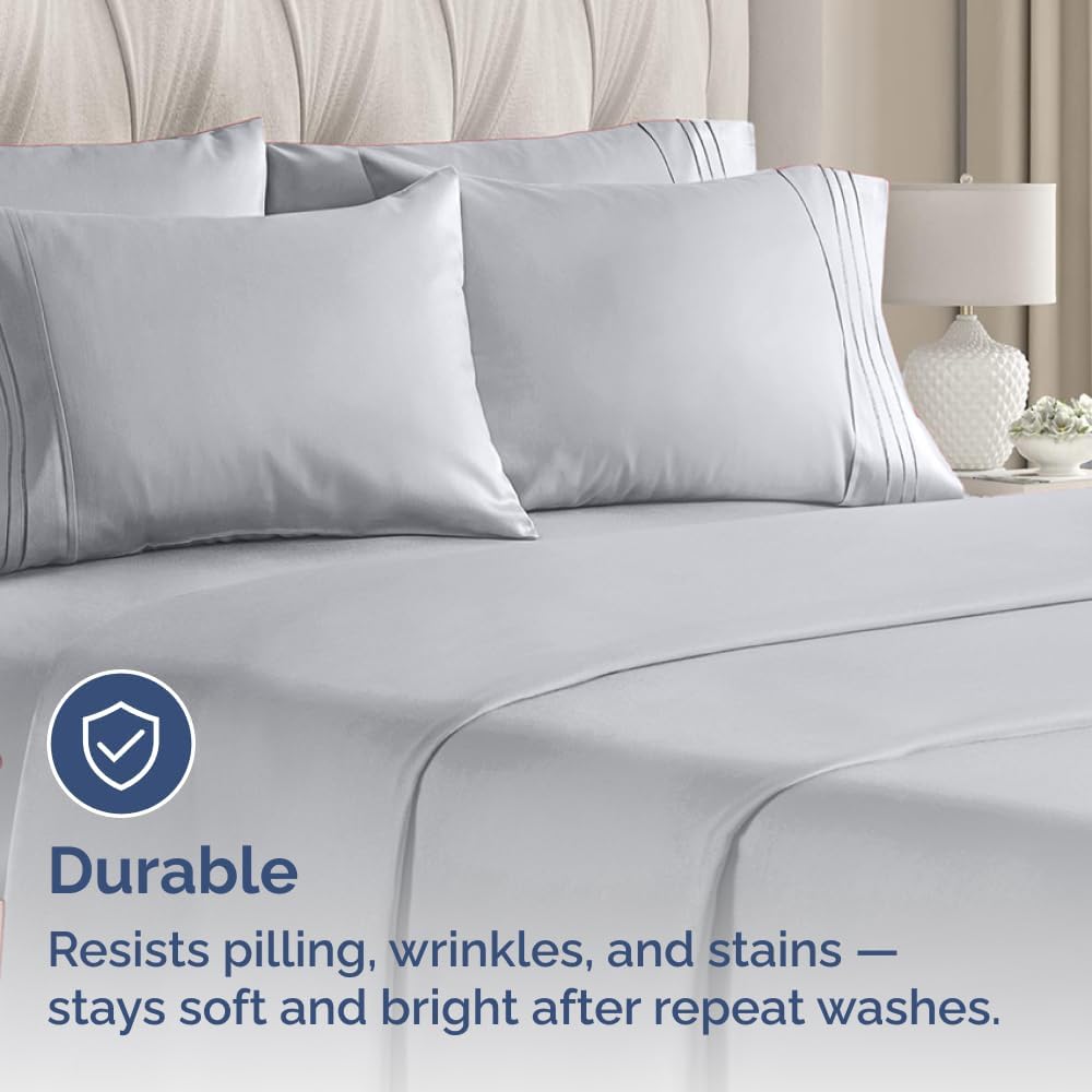 Standard Pillow Cases Set of 10 - Ultra Soft Hotel Quality Pillowcase Covers - Comfy & Wrinkle Free - Shrink, Stain and Fade Resistant - Machine Washable Pillow Protectors - 10 Piece Set - Steel Blue