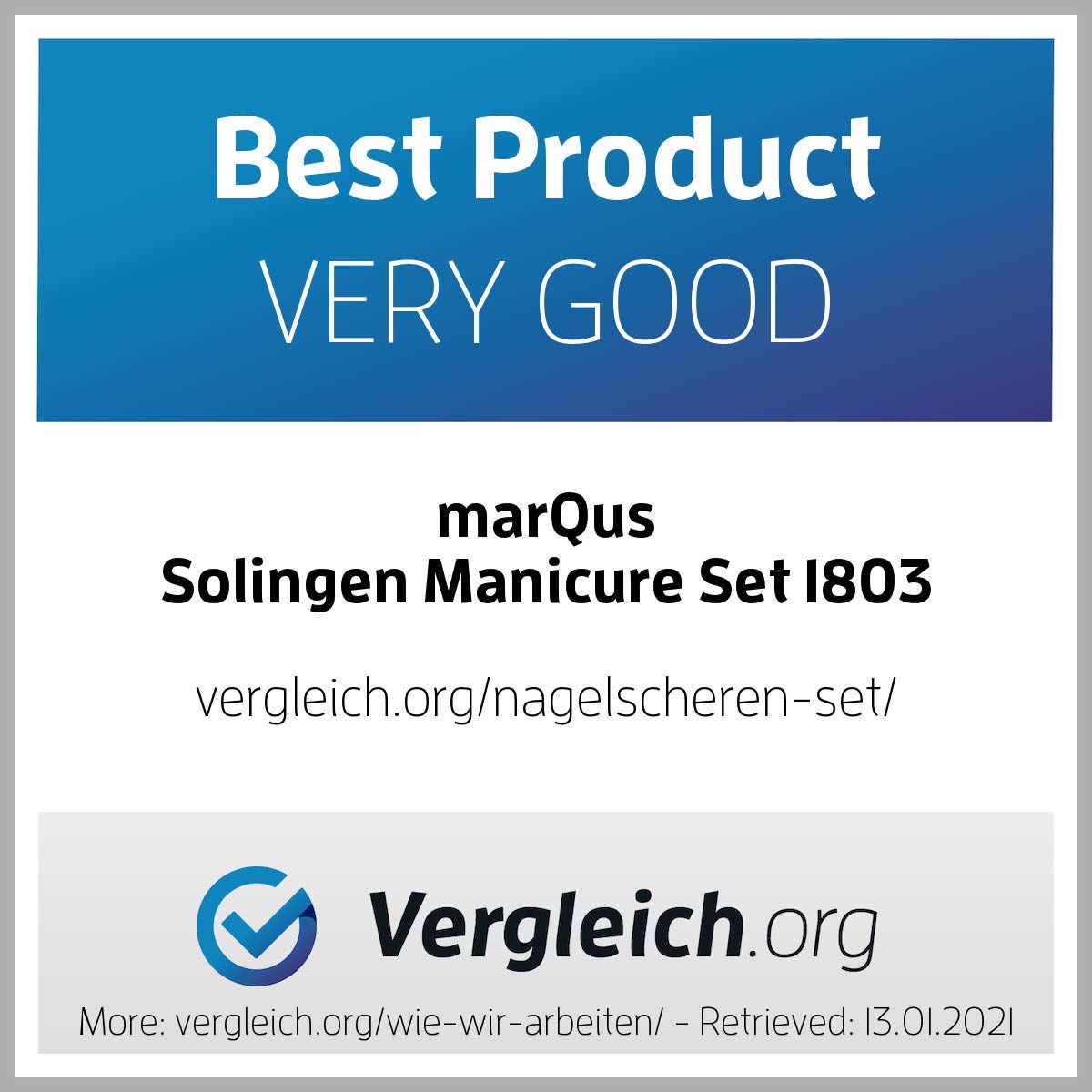 Manicure Set Solingen Made in Germany - 7 Piece Exclusive Finger & Toe Nail Clippers Kit for Women and Men in Real Leather Case, Color Red