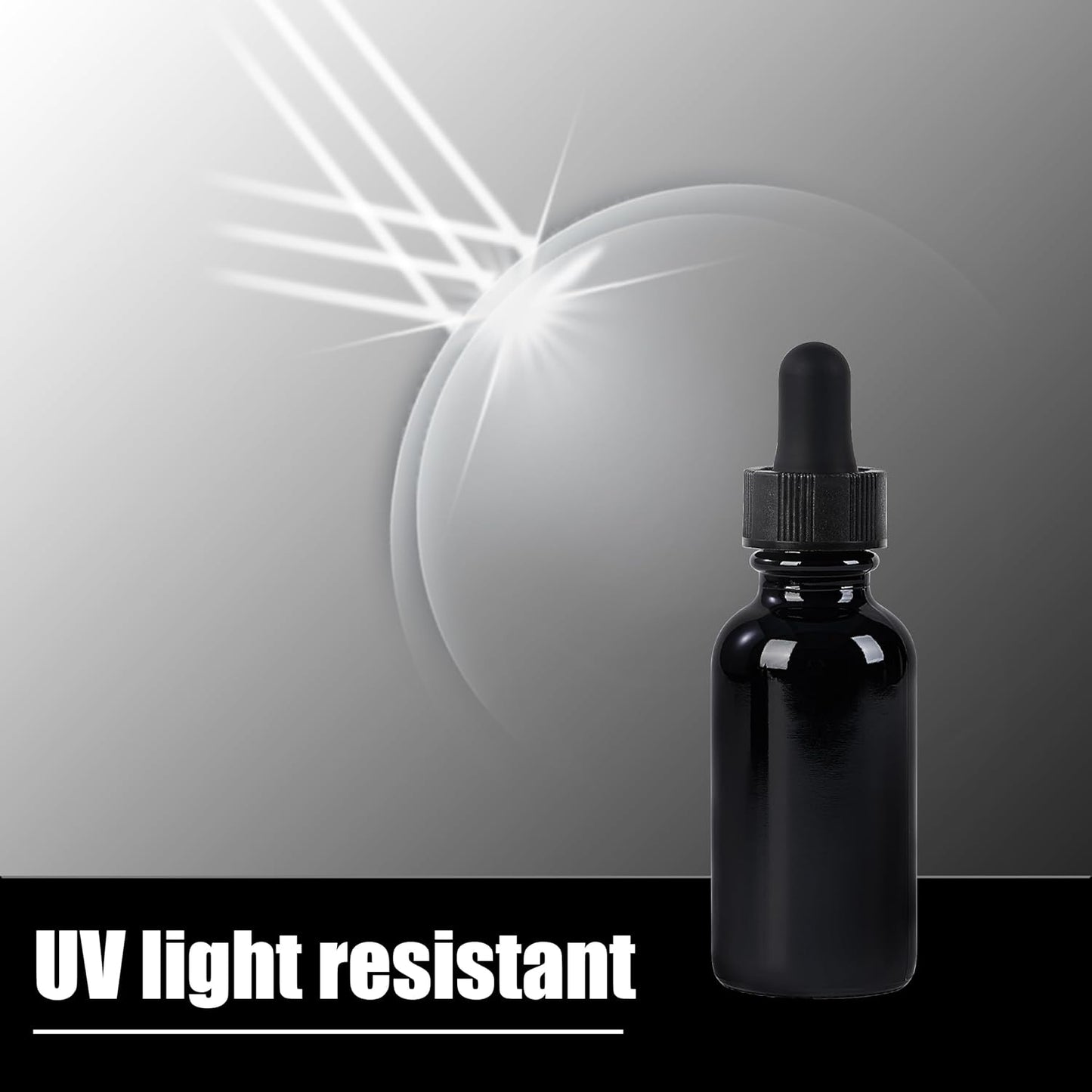 48 Pcs, 1oz Glass Dropper Bottle, Leakproof Tincture Bottles with Dropper, Black Reusable Eye Dropper Bottle for All Kinds of Liquids (Black,1oz-48pcs)