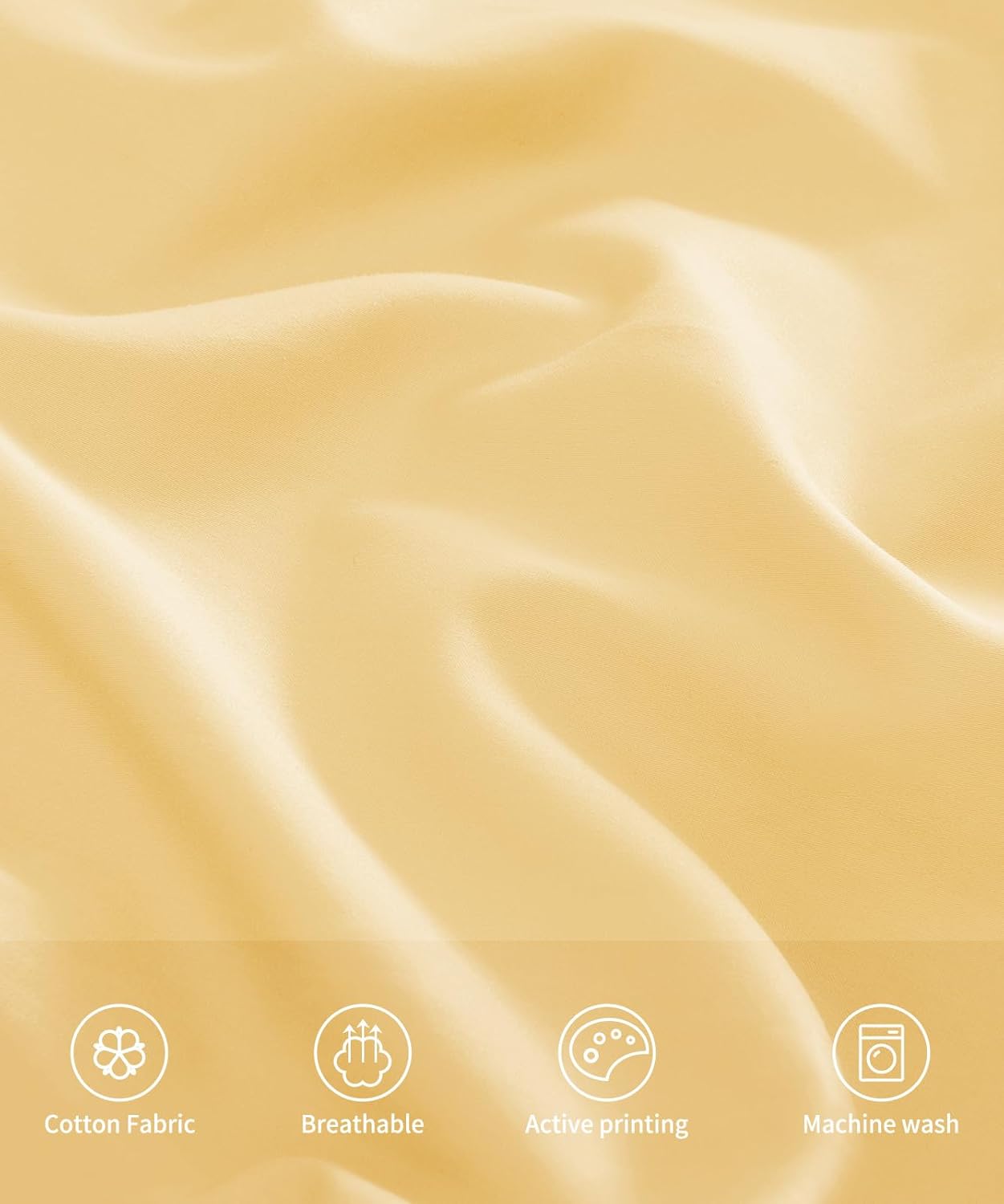 Warmstar Cotton Pillow Cases Queen Size Set of 2, 600 Thread Count Pillowcases 20x30 Inches, Soft Long Staple Cotton Pillowcases Breathable with Envelope Closure,Mustard Yellow