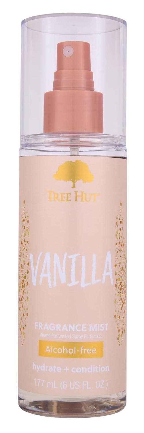 Tree Hut Fragrance Mist - Vanilla - 6 fl oz - Hydrating, Alcohol-Free Formula - Warm, Creamy Scent with Vanilla, Sandalwood, and Coconut Cream Notes