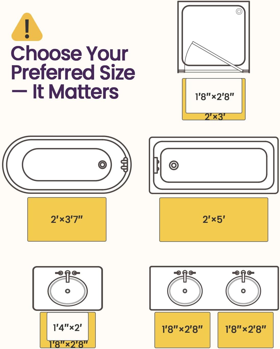 DEXI Bathroom Rug 32x20, Non Slip Washable Bath Mat for Shower Floor, Absorbent Soft Bathmat with Rubber Backing, Quick Dry Microfiber Carpet, Beige