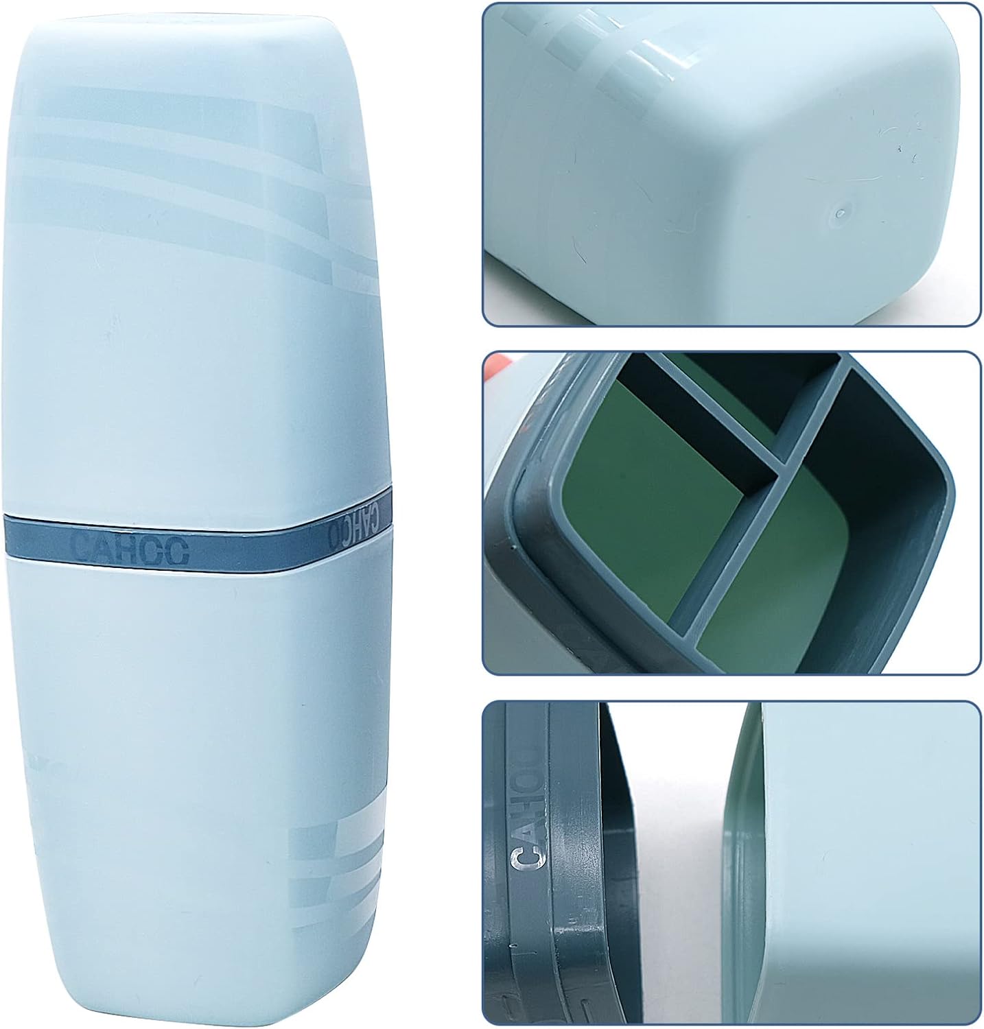 2 PCS Travel Toothbrush Case, Portable Multifunctional Toothbrush Holder, Toothbrushes Toothpaste Separate Storage Wash Cup for Business Trip, Camping