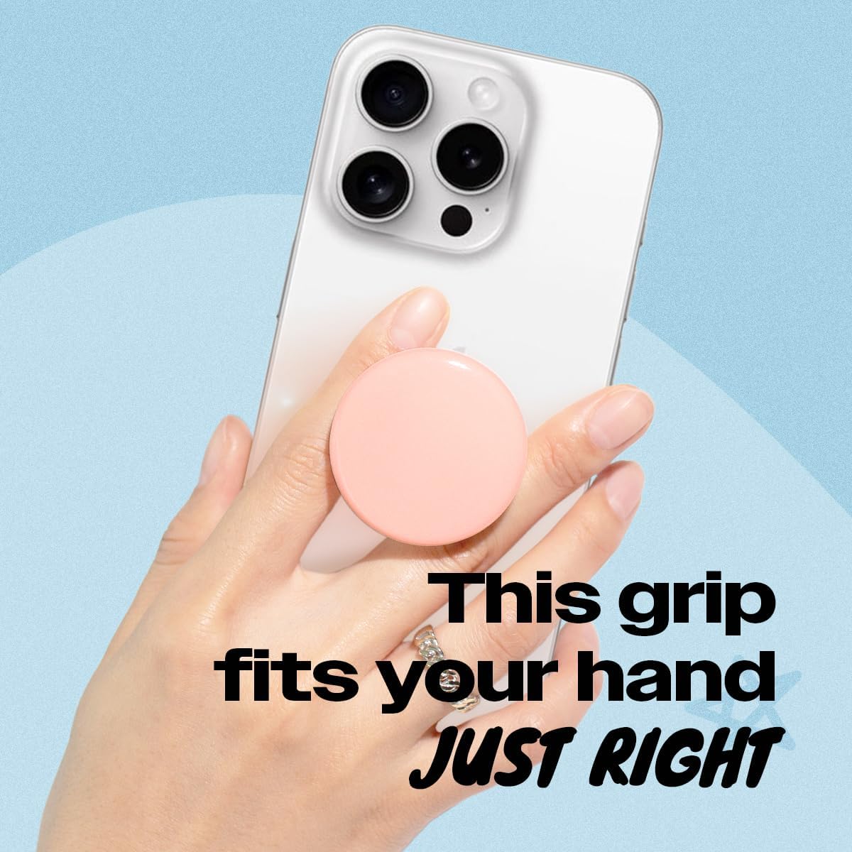 OnTheGrip Cute Solid Macaron Color Round Shape Collapsible Mobile Phone Grip Stand Holder for Smartphone Tablet Cell Phone Accessory (Pink)
