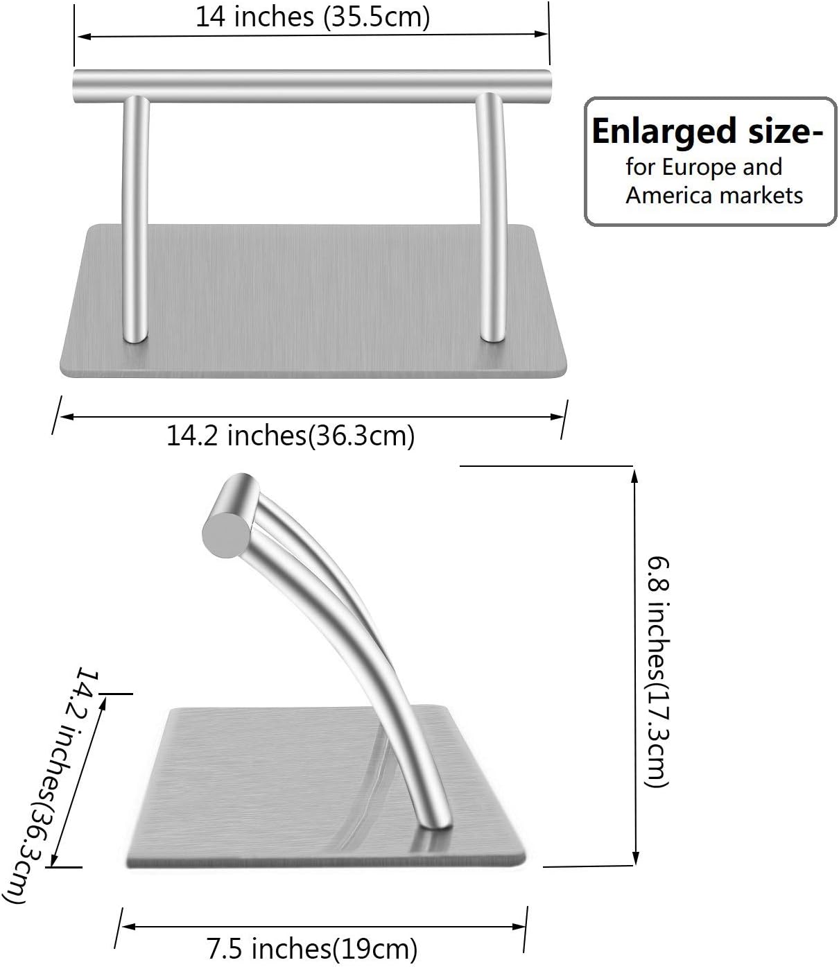 Kaleurrier Stainless Steel Footrest,Professional Mobile Foot Rest,Foot Pedal Parts for Barber Hairdressing Beauty Spa Nail Massage Salon Chairs