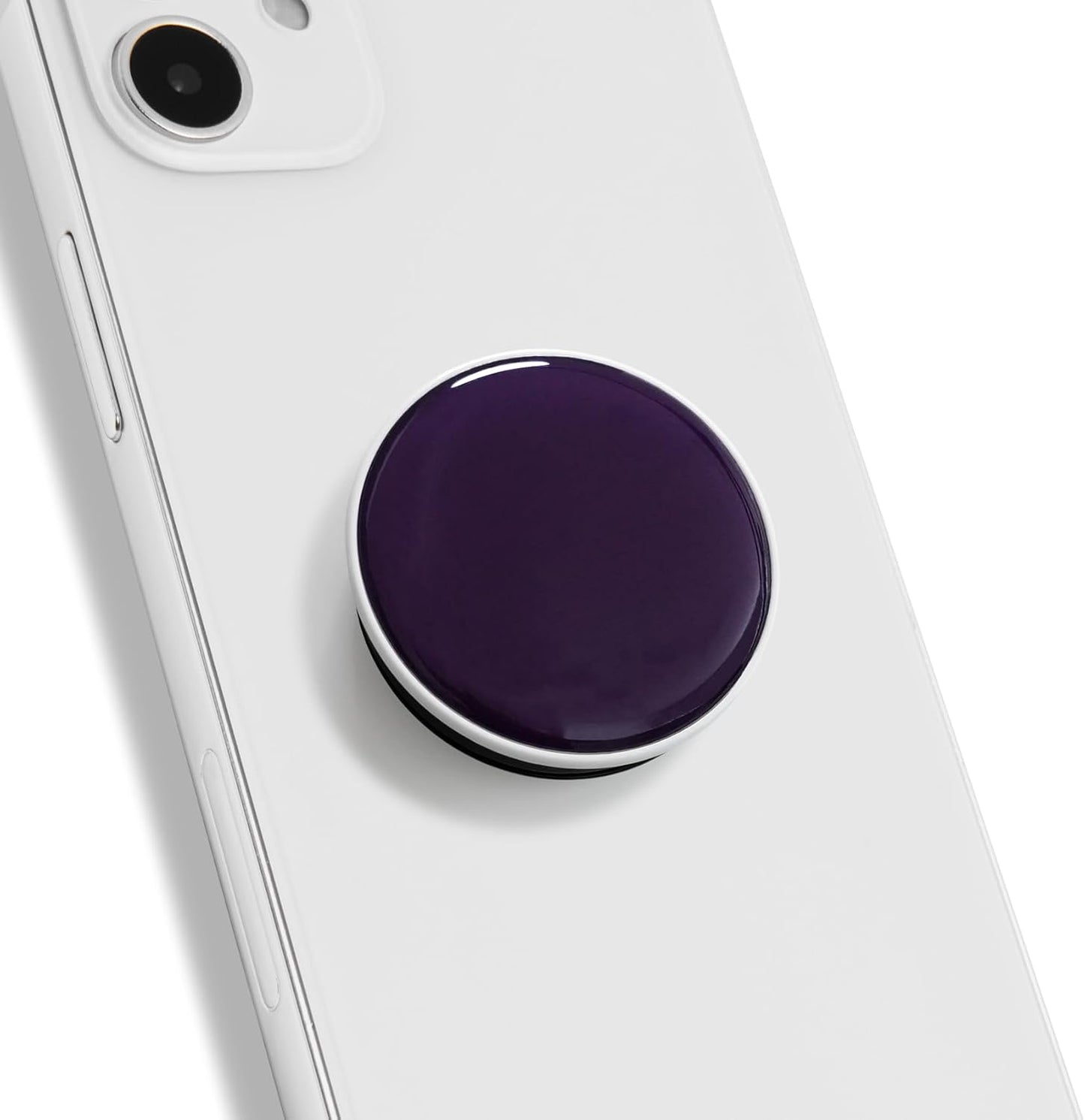 OnTheGrip Cute Solid Macaron Color Round Shape Collapsible Mobile Phone Grip Stand Holder for Smartphone Tablet Cell Phone Accessory (Purple)