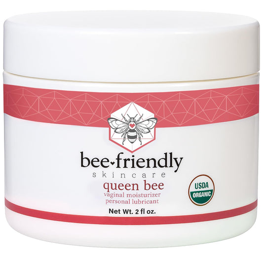 BeeFriendly Organic Vaginal Moisturizer, USDA Certified, Natural Vulva Cream For Dryness, Itching, Irritation, Redness, Chafing Of Vagina Due To Menopause & Thinning 2 oz