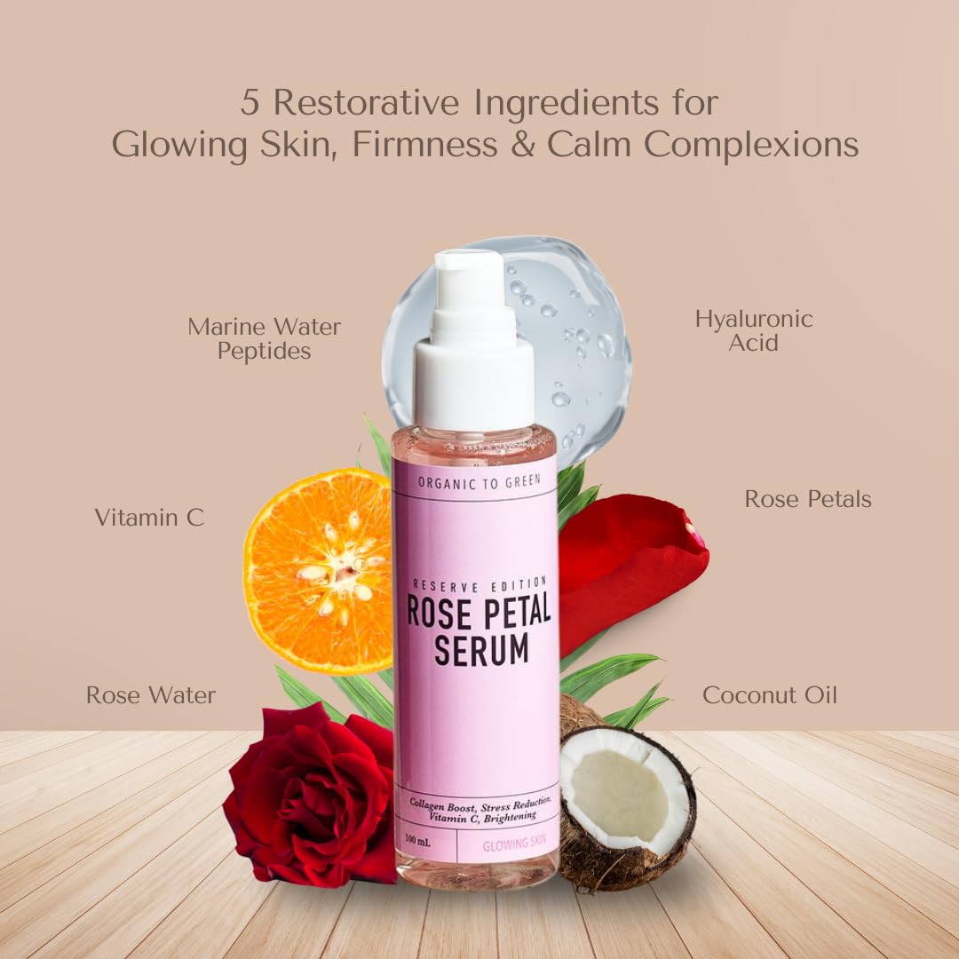 Organic To Green Crystal Rose Quartz Gem Facial,100% Natural Stone Facial Mask for Spa Skincare Beauty Tools for Puffy Eyes, Dark Circles, with Rose Petal Face Serum - Reusable