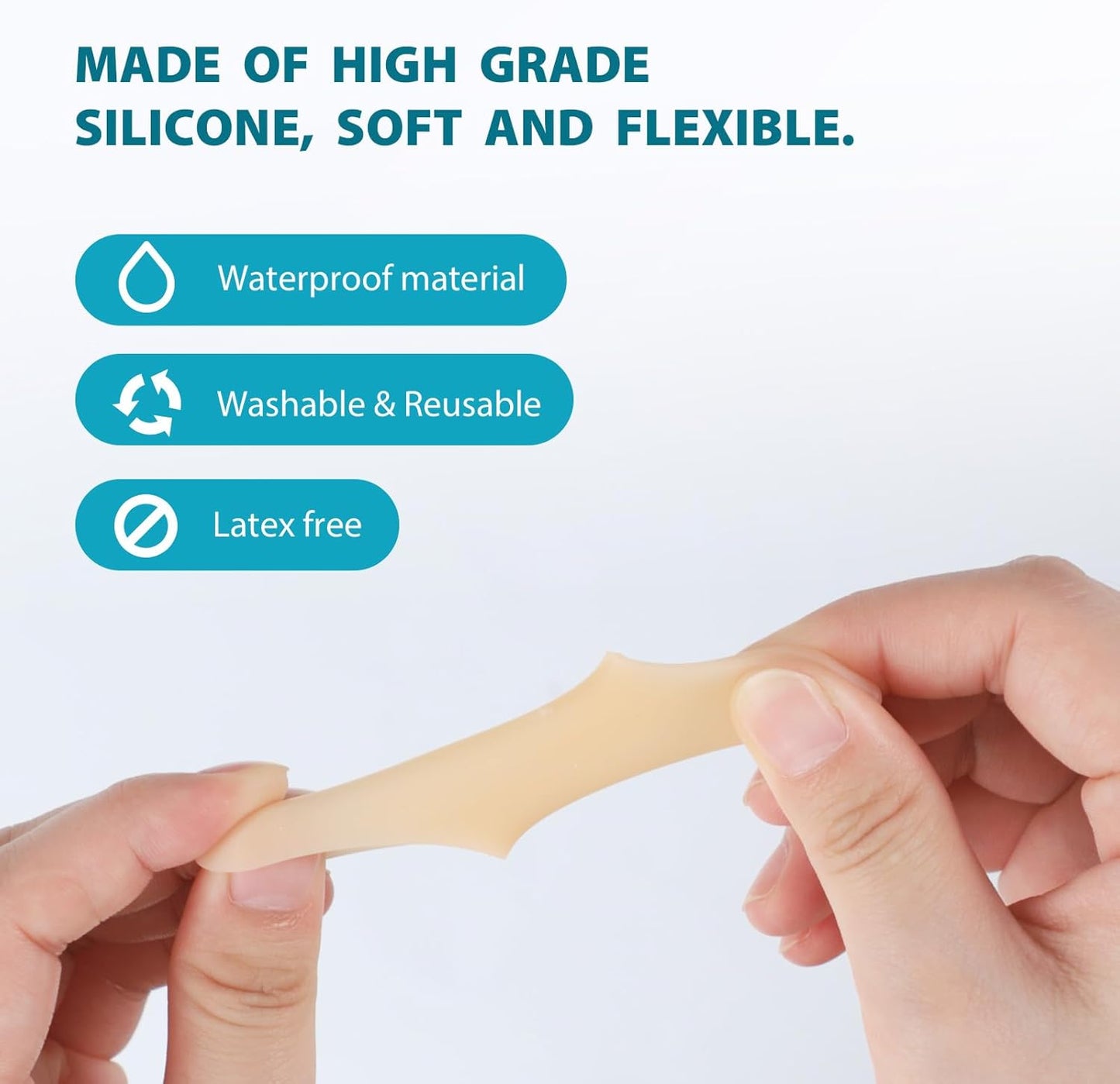 Povihome Toe Sleeves, Toe Protectors, 12 Pack Toe Tube Pads for Hammer Toe,Stubbed Toe,Corns, Calluses Protect (Medium Size, Beige)