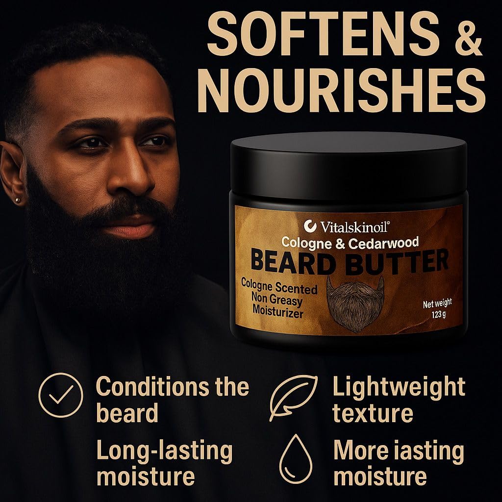 Beard Butter for Men Cologne and CedarWood Scented Conditioning Moisturiser