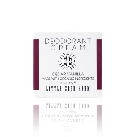 Little Seed Farm All Natural Deodorant Cream - Cedar Vanilla - Aluminum Free Deodorant for Women or Men, Net Wt. 2.4oz | 68g