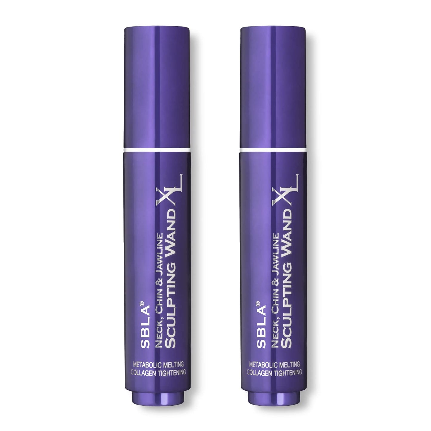 SBLA Neck, Chin & Jawline Sculpting Wand XL – Melts Neck Fat Under The Chin & Along Jowls, Lifts & Sculpts The Entire Area & Reduces Lines, Boosts Collagen Production - 2 Pack