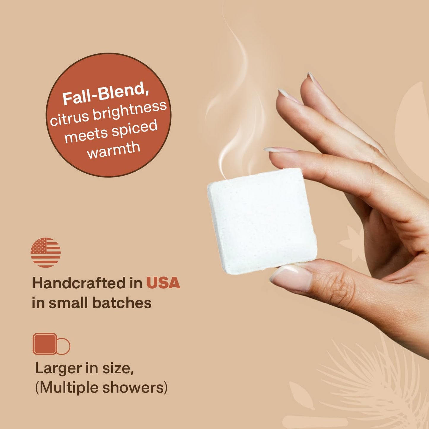 Shower Steamers Aromatherapy - USA Made with Natural Ingredients, Fall Relaxation Gifts for Women & Men, Self Care Spa Day Essentials, Large Shower Tablets with Orange & Fir Essential Oil