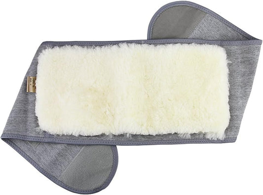 Men Women Winter Thicken Thermal Cashmere Waist Warmer Lumbar Support Belt Cozy Warm Abdominal Protector Stomach Body Wrap Band Back Brace Kidney Binder Grey