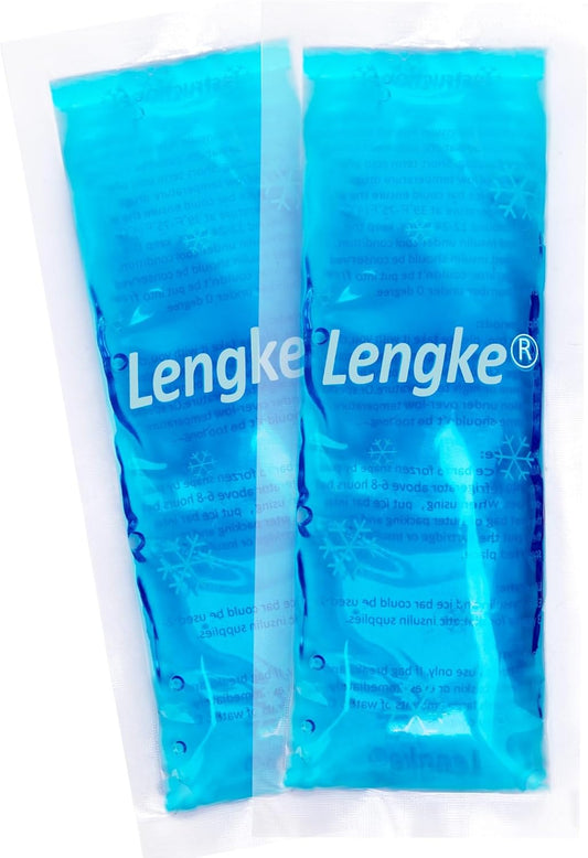 Leng Ke Ice Pack for Insulin Cooler Travel Case TSA Approved - Gel Ice Pack for Travel Medicine Organizer, Small Ice Packs for Diabetic Travel Case and Refrigerated Medicine Travel Case (2 Pack)