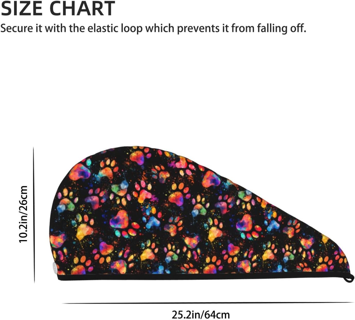 Paw Hair Towel Wrap, Absorbent Hair Drying Towel, Microfiber Hair Drying Cap Turban for Drying Curly Long Thick Hair