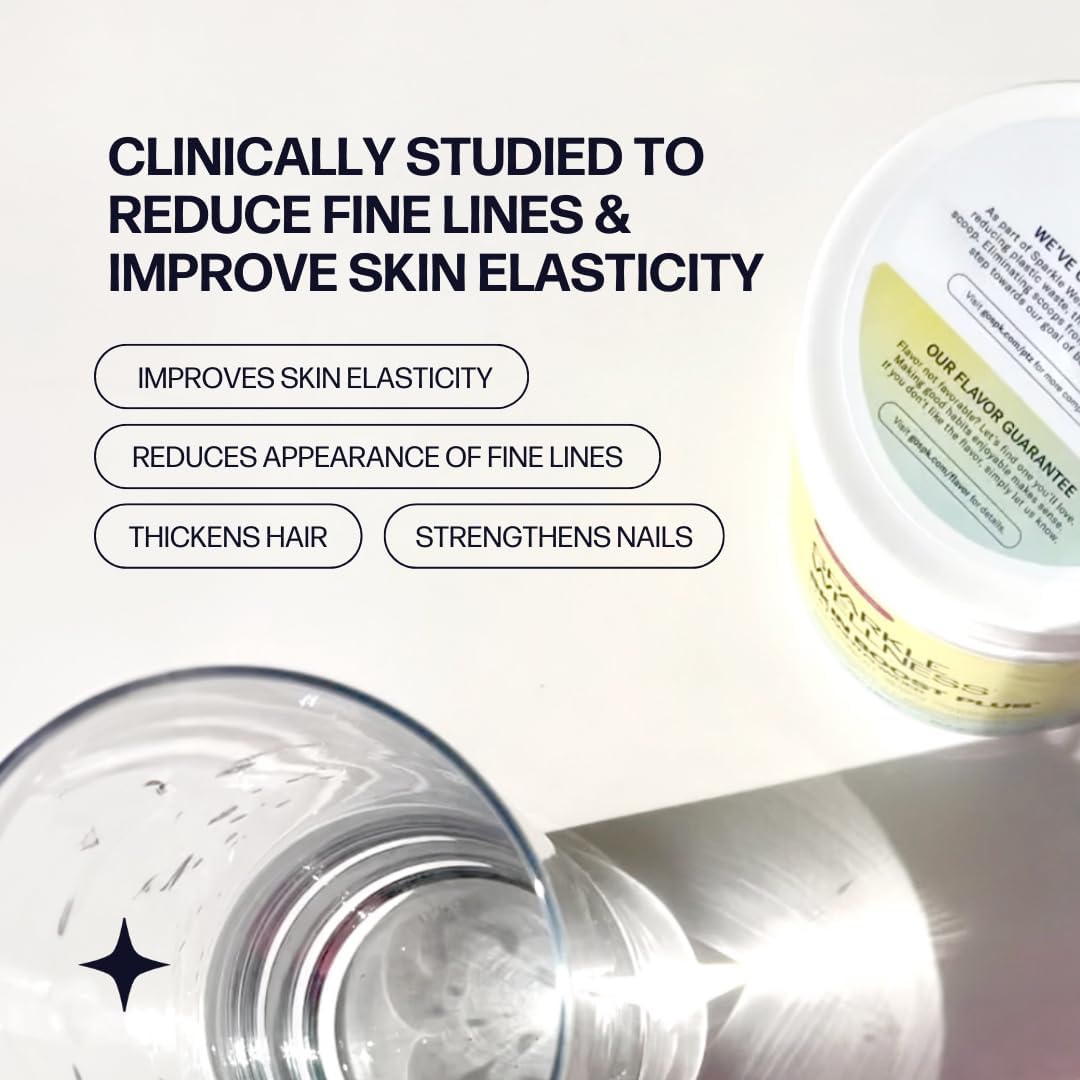 Sparkle Wellness VERISOL Bioactive Hydrolyzed Collagen Peptides | Collagen Powder Supplement with Vitamin C & Hyaluronic Acid for Hair, Skin, and Nail Health | Skin Boost Plus (Tropical) [50-Serves]