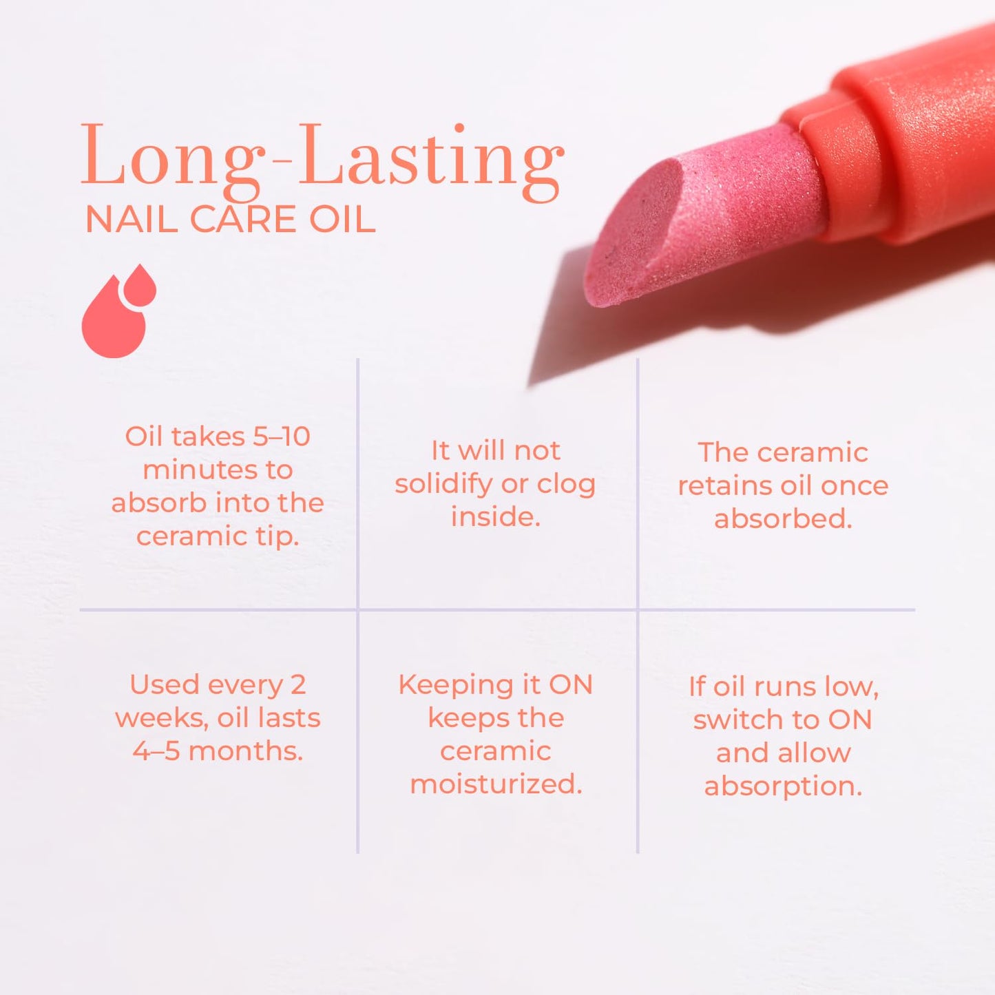 1PCS Ceramic Cuticle On/Off Oil Pusher Cuticle Pusher (Ivory)