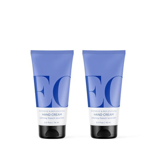 EO Hand Cream, 2.5 Ounce (Pack of 2), French Lavender, Organic Plant-Based, Moisturizer for Dry Skin