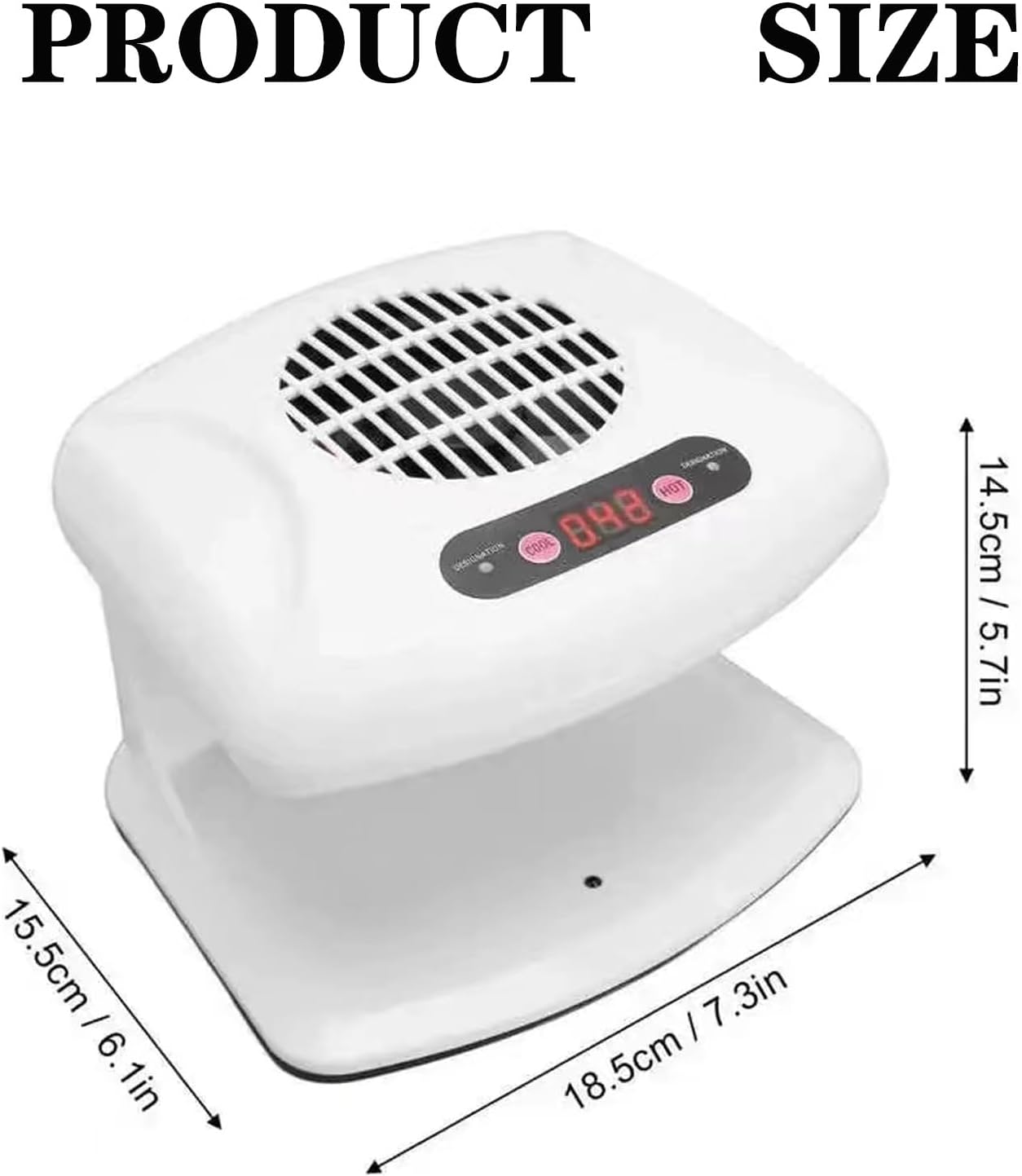 Nail Dryer for Regular Polish 300W 2 in 1 Nail Drying Fan with Auto Sensor Hot and Cold Air Professional Nail Dryer for Manicure Salon and Daily Home Use(White)