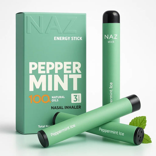 Naz Electric Nasal Inhaler - Portable Essential Oil Vapor Inhaler for Aromatherapy, Cool & Refreshing & Breathe Free, Simple Ingredients | Non-Medicated Menthol Nasal Inhaler Stick 3-Pack