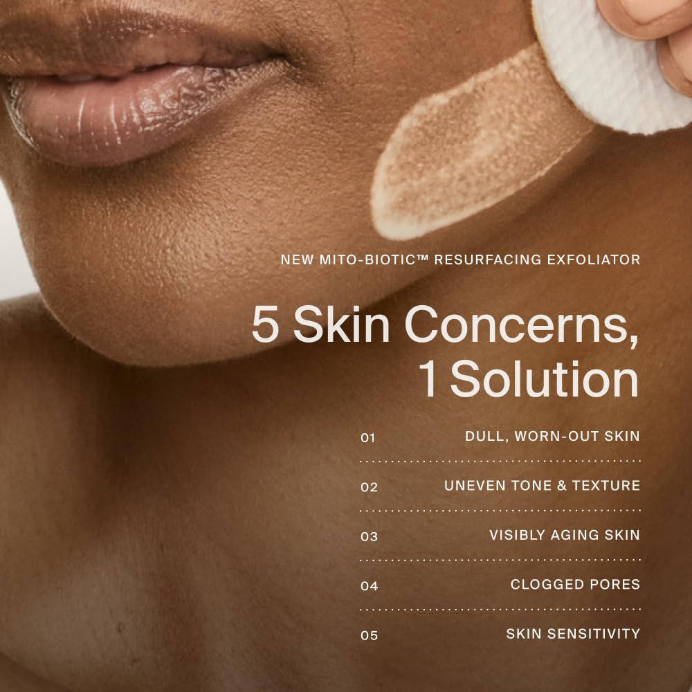 Timeline Mito-Biotic™ Travel Size Resurfacing Face Exfoliator With Acids To Purify, Tone, Hydrate, Refine Texture & Unclog Pores - .5mL