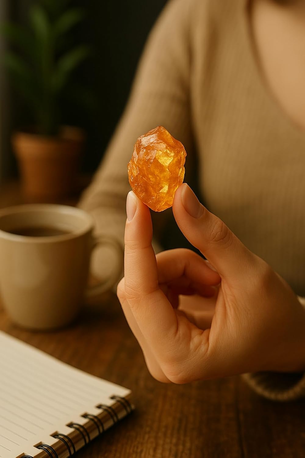 Large 1.25-2.0” Natural Citrine Raw Crystal Stone – Healing Gemstone for Abundance, Prosperity & Positive Energy – Reiki, Meditation & Chakra Balancing – Raw Citrine Mineral for Wealth & Manifestation