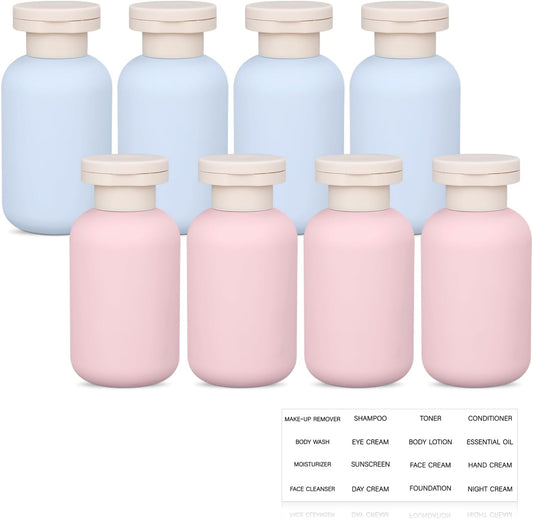 Travel Shampoo Bottle, Empty Plastic Squeeze Bottles 3.4oz with Flip Cap, Lotion Container for Toiletries
