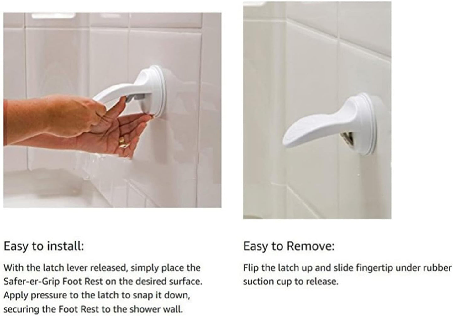 Professional Shower Foot Rest, Shower Foot Rest for Shaving Legs,Elderly Bathroom Foot Pedal,Professional Shower Foot Rest Elderly Bathroom Foot Pedal Step with Suction Cup