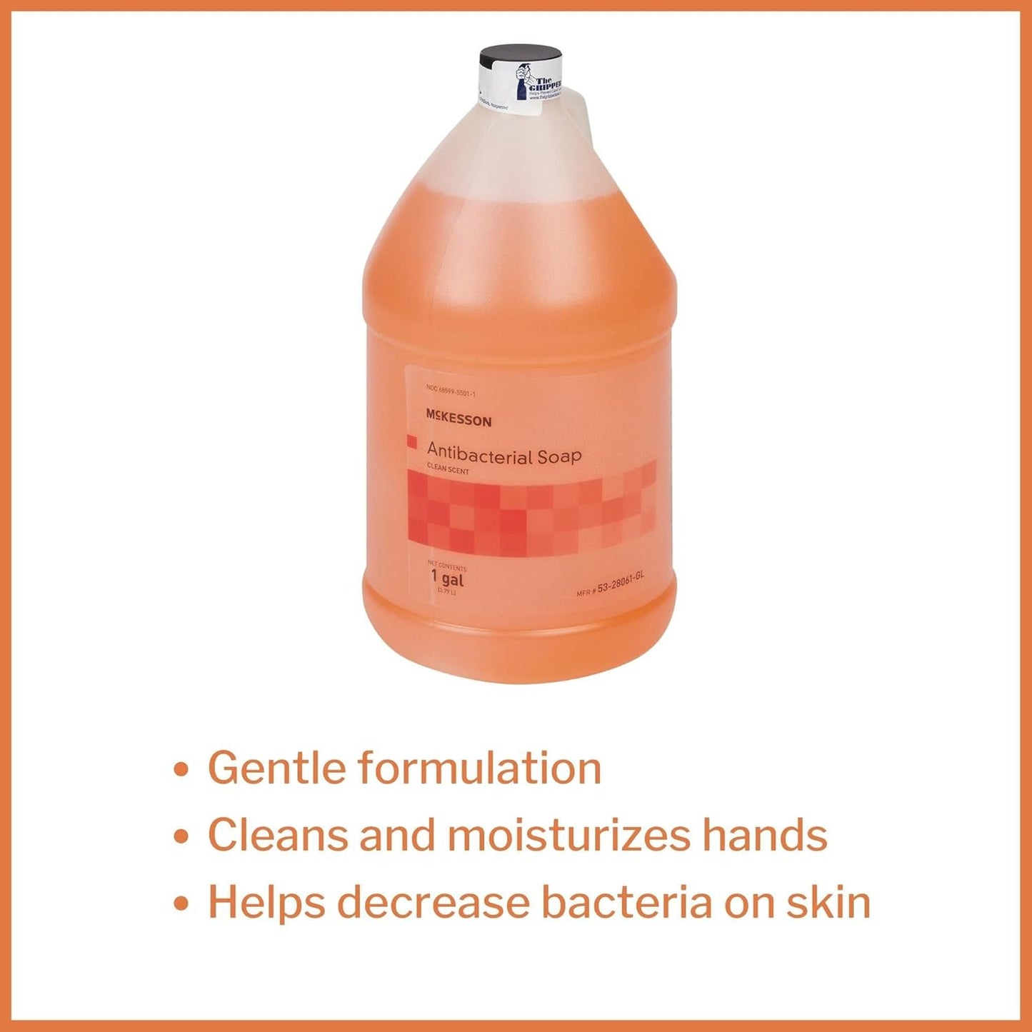 McKesson Antibacterial Liquid Hand Soap, 1 Gallon [Pack of 1] Refill, Clean Scent