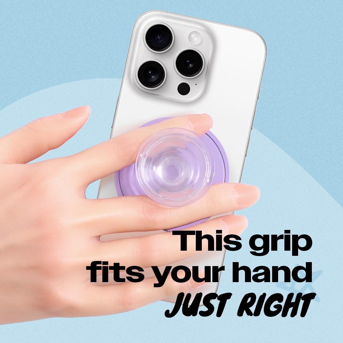 Compatible with Magsafe Ultra-Thin Collapsible Phone Grip – Sleek Magnetic Phone Holder for iPhone & Android, 360 Rotation, Wireless Charger Compatible, Durable & Portable (Violet)